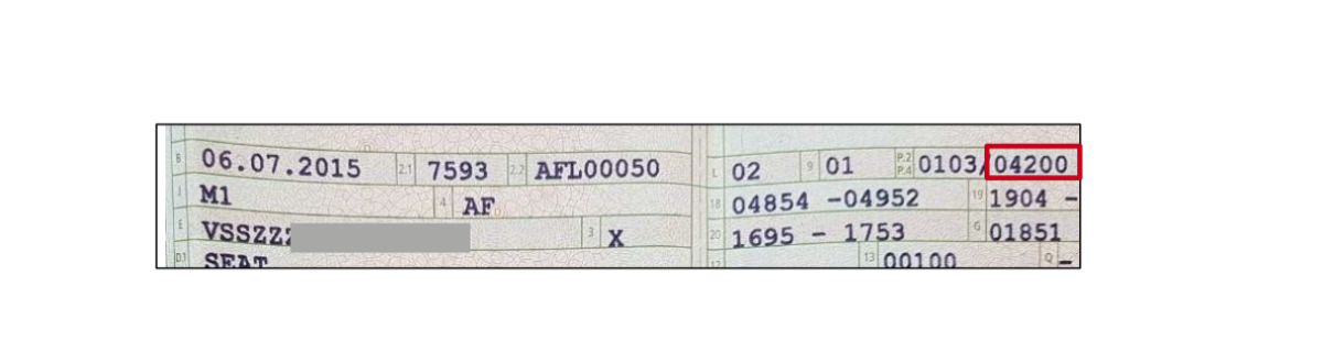 Fahrzeugschein Fahrzeugschein
